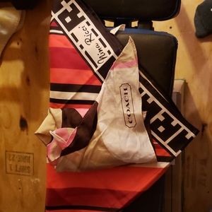 Nina Ricci scarf and Coach neckwrap bundle both scarves are silk or satin